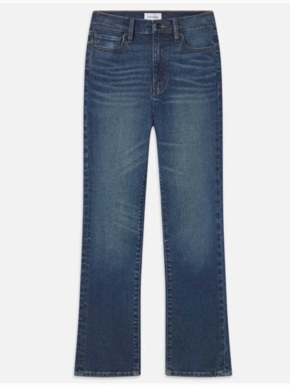 Frame Denim Straight Leg Jeans in Medium Blue